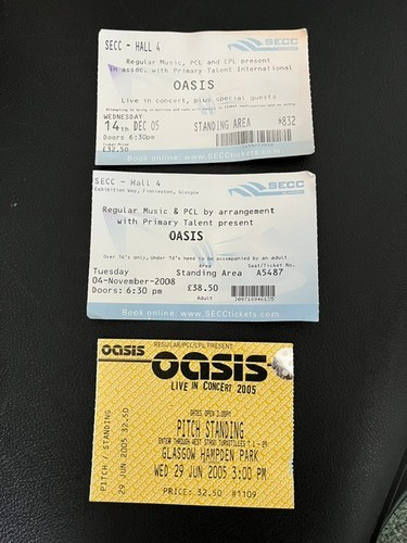 Oasis memorabilia concert - oasis,
