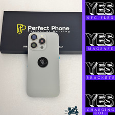 iPhone 15 Pro Back Glass Replacement Mag Safe NFC-Camera Lens-Flash Magnets-UK