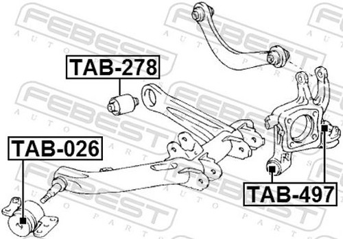 Fits febest tab 497 rear - febest,