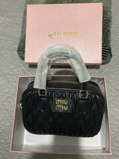 Black soft leather miu miu shoulder/hand bag