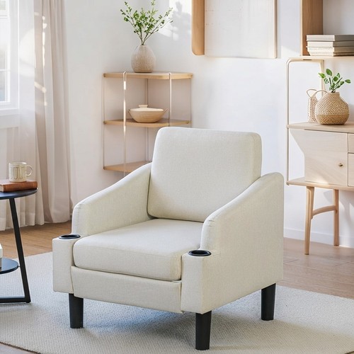 Elegant beige fabric accent - beige,