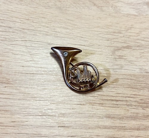 Vintage french horn brooch - vintage,