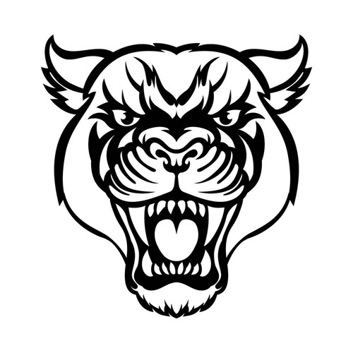 Angry panther sticker car - angry,