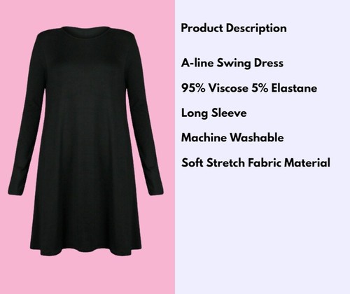 Women ladies long sleeve swing - ladies,