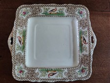 Antique Faisan Radfordian, Samuel Radford 2812 Golden Pheasant Cake Plate