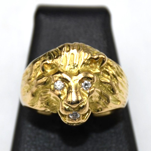 Men lion head ring - men's,
