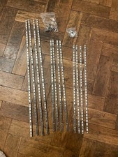 12 Shelf Brackets 4x65, 4x50, 4x 48 cm Long inc 8 lg clips, 6 sml clips