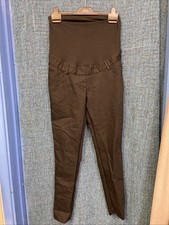 H&M Maternity Black Over Bump Pull-on Trousers S 8