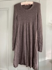 Uniqlo Extra Fine Merino Wool Charcoal Grey Knitted Dress Size L
