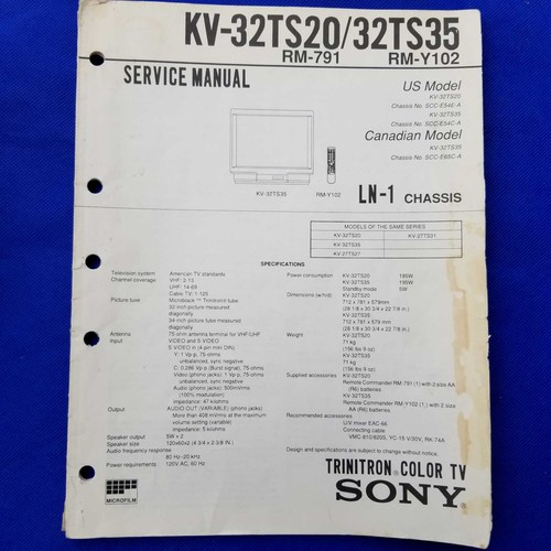 Sony 32ts20 32t35 - kv-32ts20, rm-791