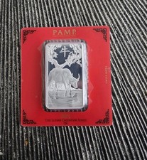 🔥2021 Pamp Suisse Lunar Ox 100gram (3.2oz) .999 Silver Bar in Card-Hard to Find