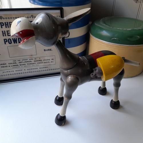 Vintage wooden donkey money - wooden,