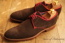 Barker Brown Suede Derby Lace Up Shoes Men's UK 7.5 F US 8.5 EU 41.5