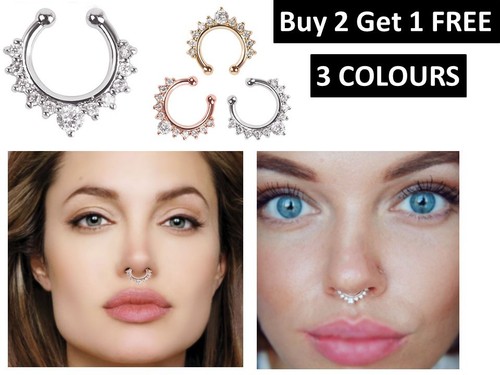 Fake septum clicker nose ring - fake,