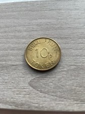 Vintage Bell Fruit Machine 10p token  + Slip Envelope