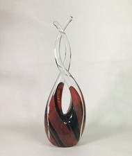 Contemporary Black & Red Swirl