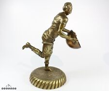 Victorian Gilt Bronze Football Player Figure Clock / Barometer Case c.1884