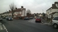 Photo 6x4 Hythe Road crosses Mersham Road, Thornton Heath Penge Faintly v c2016