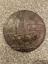 World War One Bronze Memorial. Dead Man’s Penny