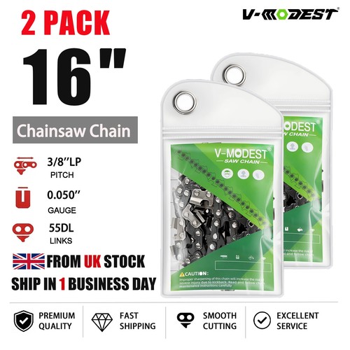 2pack chainsaw chain - 16",