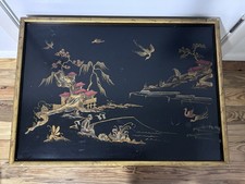 Vintage Chinoiserie Lacquered Coffee Table – Hand-Painted – Rare