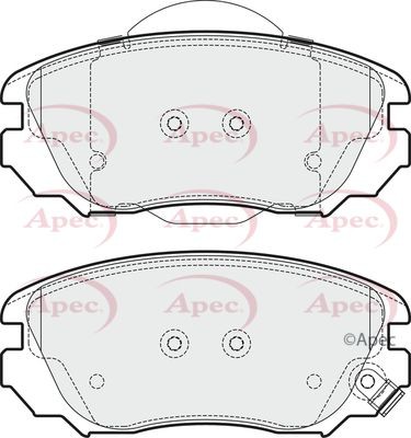 Apec front brake pad set - front, for