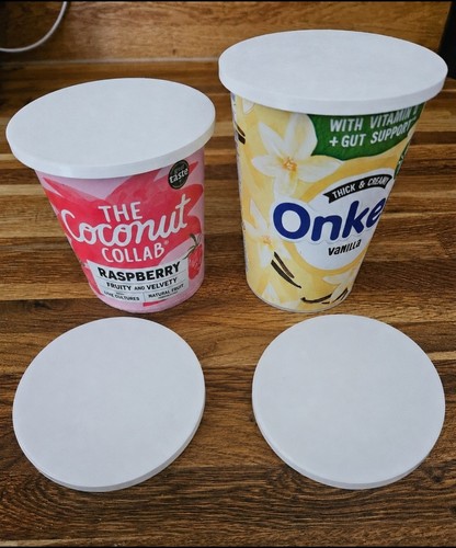 Reusable yoghurt pot - yoghurt, lids