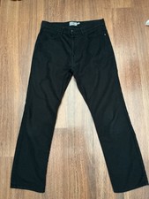 Men’s M&S Marks & Spencer’s Black Moleskin Feel Trouser W34 L31 VGC Zip Fly