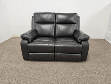 Moreno Power Reclining 2 Seater Leather Sofa, Dark Grey RRP £1499