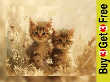 Playful Kitten Duo 5"x7" Print