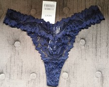 Next Navy Lace Thong Size 12