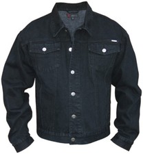 Duke Mens Black Denim Jacket