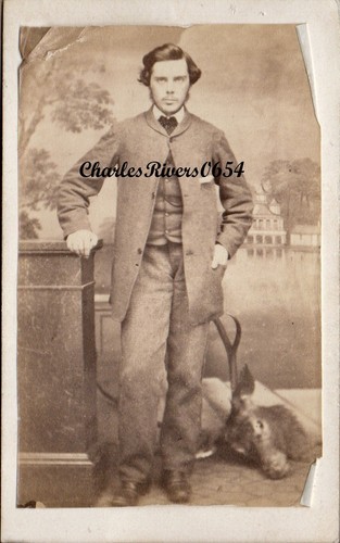 Inverness cdv man with hunted - cdv,