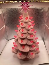 Pink ceramic Christmas tree 13