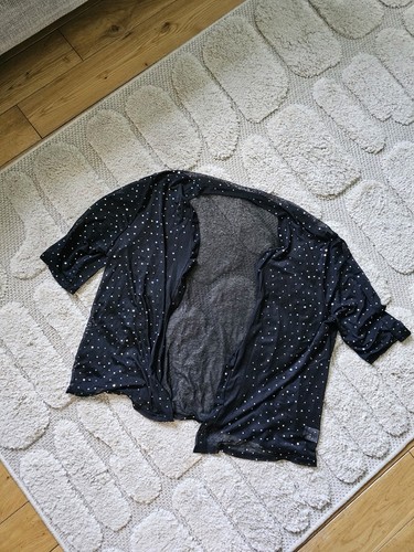 Black sheer mesh sequin - mesh,