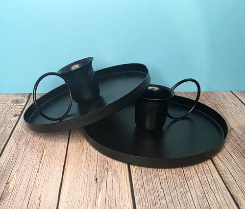 Set gothic metal candle - set, 2