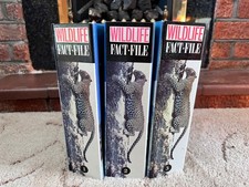 Wildlife Fact-File Vol 1 2 3 Ring Binder Set 1980s Vintage Animal Encyclopedia