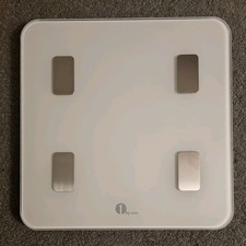 1byone Smart Bathroom Scales in White  -Body Fat Analysis App Weighing Scale BMI
