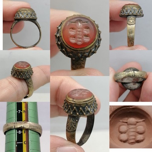 Medieval old agate stone - medieval,