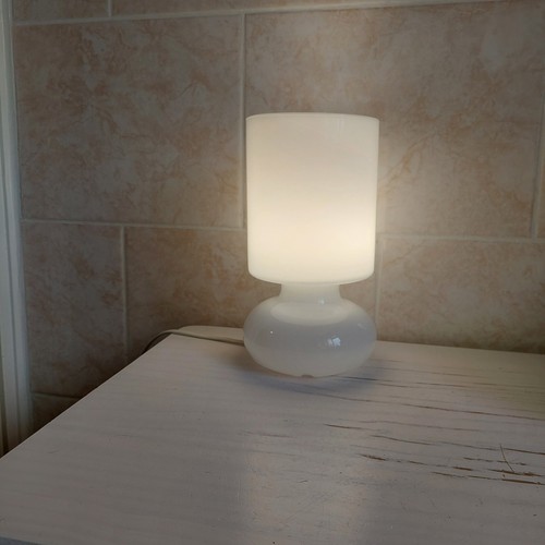 Ikea lykta lamp - white, glass