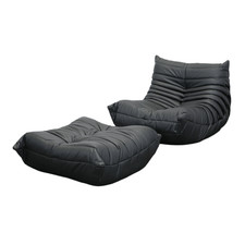 Ligne Roset Black Leather Togo
