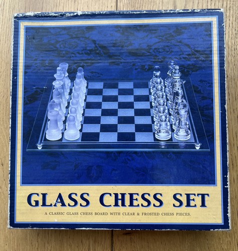 Traditional glass chess - glass, set