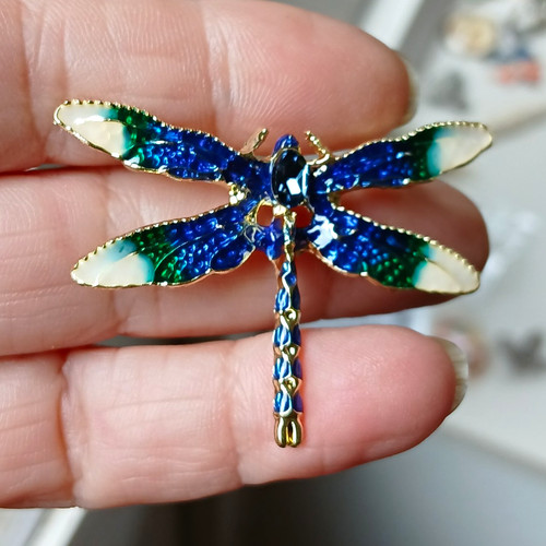 Gold tone blue green - tone,