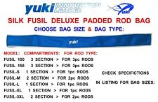 YUKI SILK FUSIL DELUXE PADDED ROD BAG FOR SAIKO SAIKOU BEACHCASTER SPINNING RODS