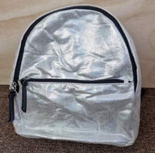 YD Small Travelling Backpack  Shiny Silver Small Kids Backpack (B4)