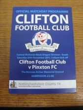 26/11/2011 Clifton v Pinxton