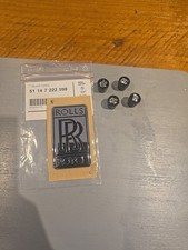 Rolls Royce Emblem + Valve Caps Genuine Used
