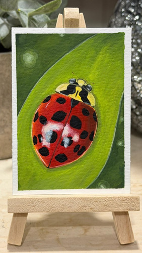 Original aceo gouache painting - original,