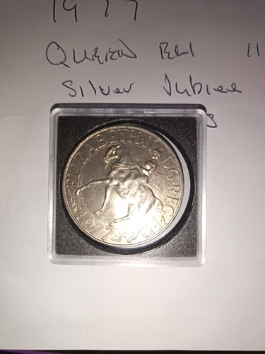 1977 silver jubilee crown - silver,