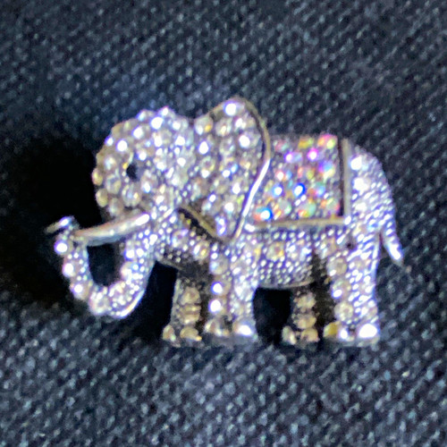 Elephant brooch pin with clear - brooch,